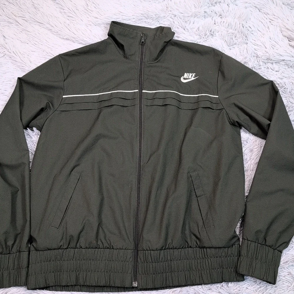 Vintage Nike Jacket Womens XL Green Y2K‎ Training Track Windbreaker Zip Up